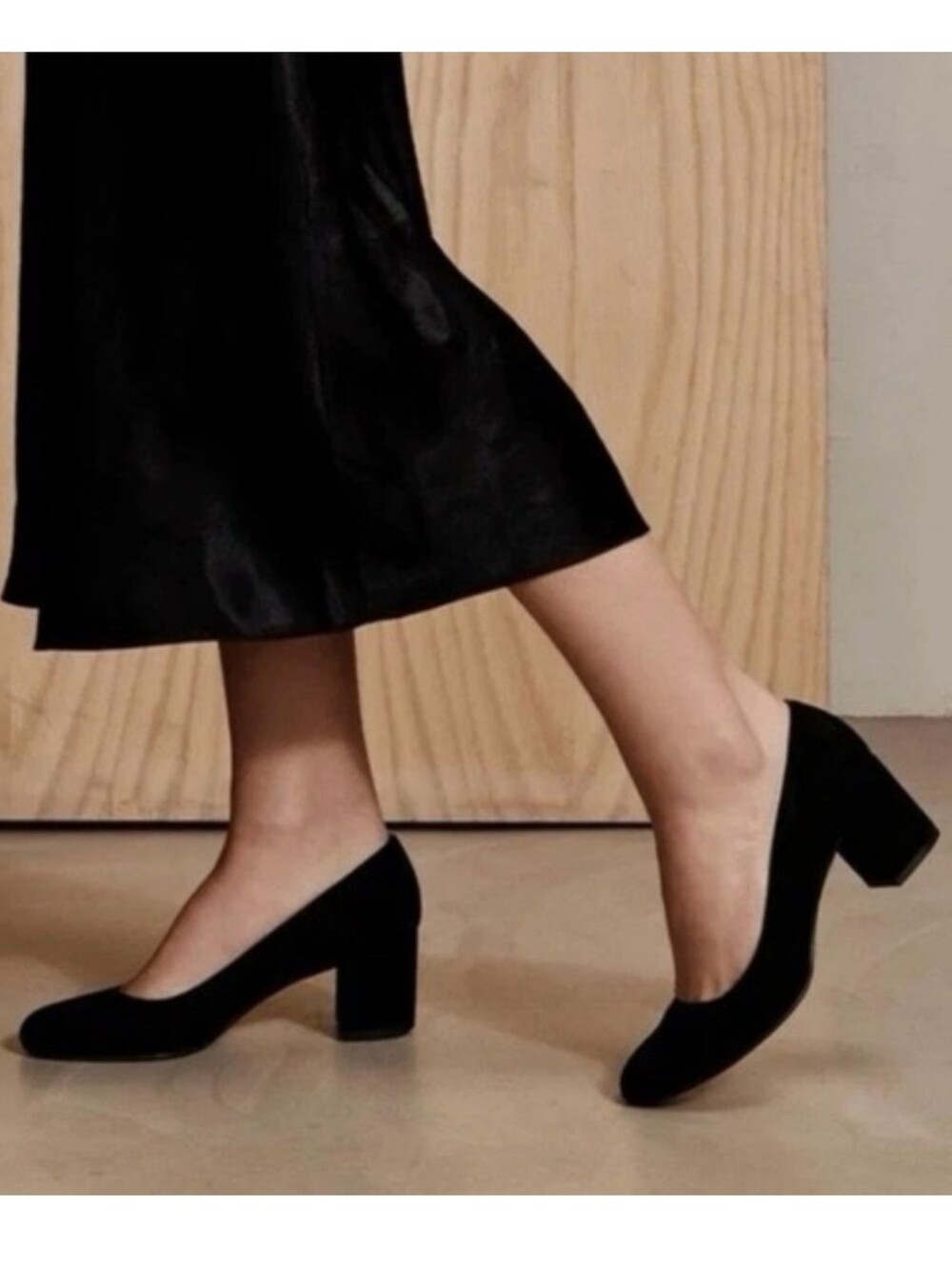 Margaux Suede Block Heel Pumps